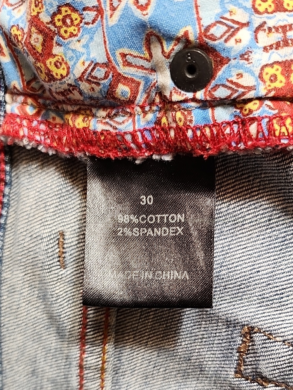 Johnny Was Jwla indigo embroidered denim jean skirt boho chic design Size 30 - Picture 16 of 16